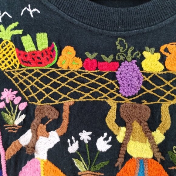 Vintage Mark Athletic Crew Neck Embroidered Top Medium 90s Y2K Heavy Weight - Picture 4 of 10